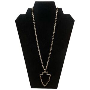 STORY BY DAVINCI KC CHIEFS ARROWHEAD LOGO GOLD CHAIN NECKLACE AND EARRINGS